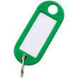 Брелок для ключей с кольцом для ключа и местом для надписи, зеленый.