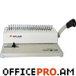 Plastic comb binding machine. Binds up to 350 pages of 80 gsm paper. Punches up to 10 pages at once.