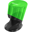 Clips dispenser with magnetic cover, inner side devided into 2 parts, round shape., green.