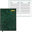 Dairy A5 for 2024 in english, with hard cover, green.
