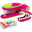 3 pieces set "Fuze" - Stapler for 15 pages, staples No10,  anti stapler. The stapler has resin inserts.