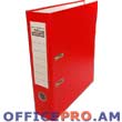 Lever box file with edge protector, finger hole, 2 "D" type rings, A4 size,, 8cm, red.