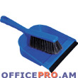A set of a brush and dustpan with rubber lip.