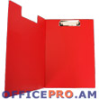Clipboard A4, with upside clip, with cover,, red.