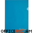 Corner file A4, transparent, blue.