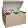 Long term storage box for 7 box files. Material - Densed carboard., Grey