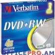 Перезаписываемые диски DVD+RW.  4.7 Гб, 4x, упаковка 10 дисков в отдельных дискетницах.