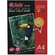 Photopaper glossy,  A4 size ( 21 x 30 cm ), 180 gsm, 20 sheets, two side use.