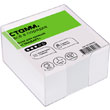 Memo cube in a plastic box, 90 mm x 90 mm x 4.5 mm, white.