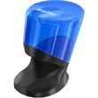 Clips dispenser with magnetic cover, inner side devided into 2 parts, round shape., blue.