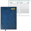 Ежедневник на 2024 год, формата А5, на английском языке, с твердым переплетом, синий.
