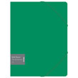 Action case with elastic bands, A4 format, with "soft touch", green.