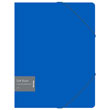 Action case with elastic bands, A4 format, with "soft touch", blue.