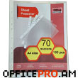 Pocket-file A4, polyethylene, 70 microns, transparent, 100 pcs in a pack.