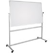 Whiteboard in aluminum frame 90 x 180 cm, on mobile stand.