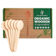 Organic, wooden tea spoon, disposable, 100 pieces.
