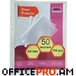 High quality sheet protectors, A4, polyethylene, 50 microns, transparent, 100 pcs in a pack.