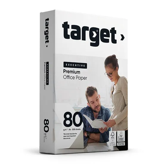 Бумага А4, Target Executive, 80гр, класса А+, для лазерных принтеров, 500 листов белая
