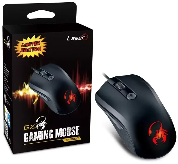 Մկնիկ օպտիկական, 1600 dpi, Genius X-G600 USB