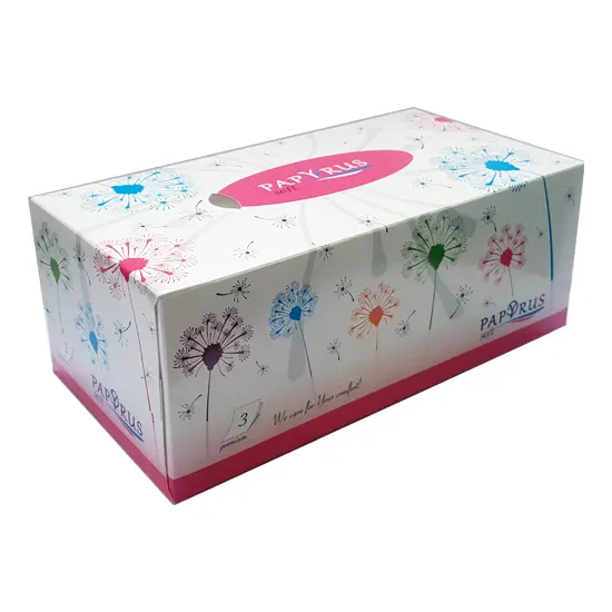 Napkins  3-ply in rectangular box, size 23x8.5x11.5 cm, 100 pcs