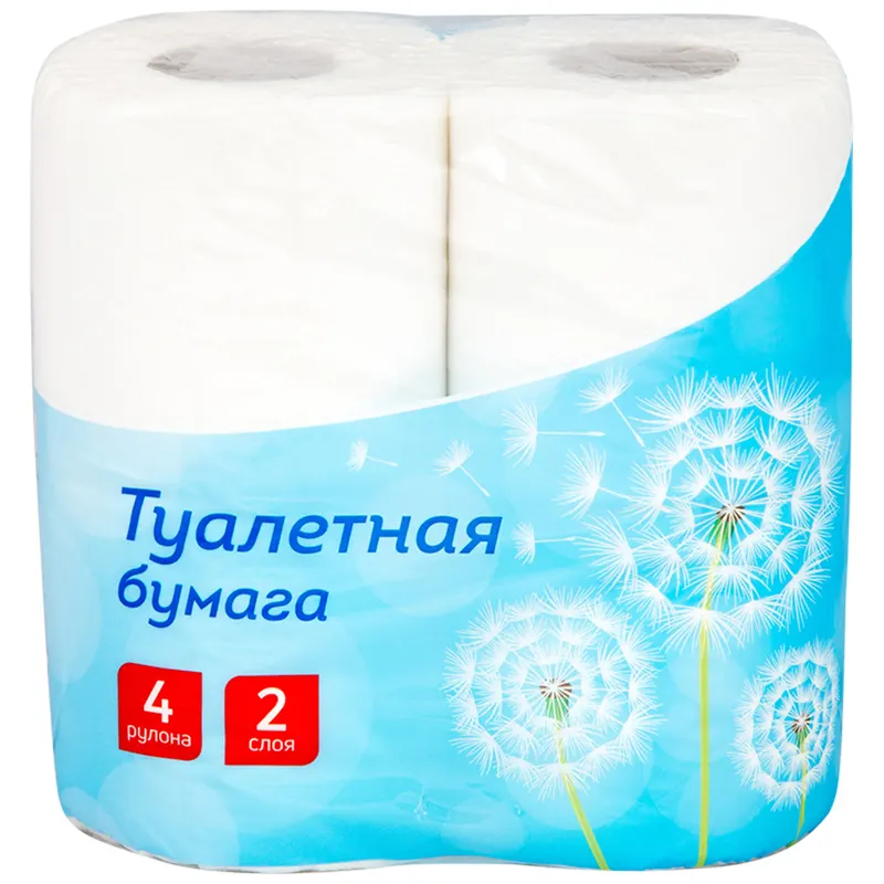 Туалетная бумага110 гр, 2 слоя, размер листа 10.5*11.5 см