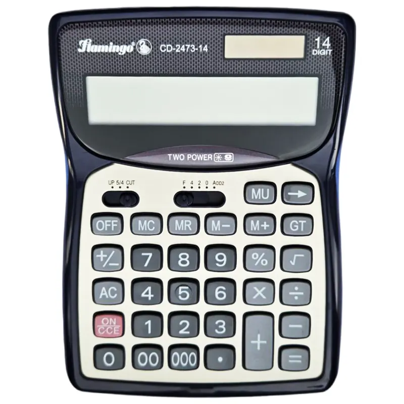 Калькулятор настольный CD 2473-14, 14 разрядный, средний размер, 2 источника питания