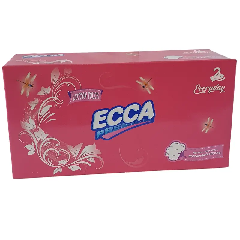 Անձեռոցիկ երկշերտ, ուղղանկյուն տուփի մեջ, չափսը՝ 22.5x7.5x11 սմ, 150 հատ