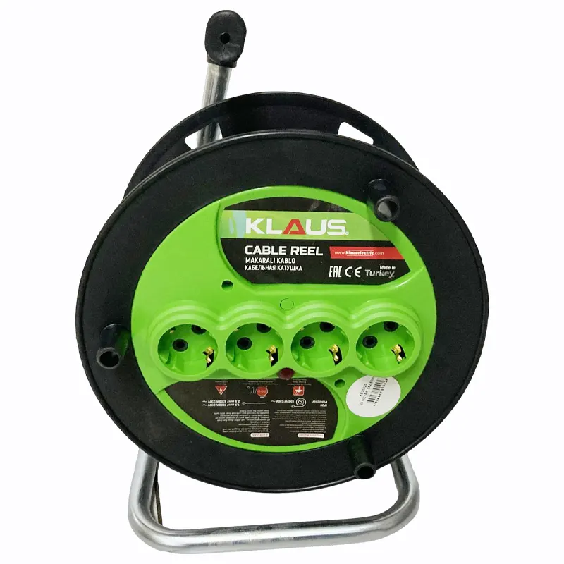 Extention cord reel, 20m, 4 sockets, copper wire thickness 2.5 mm