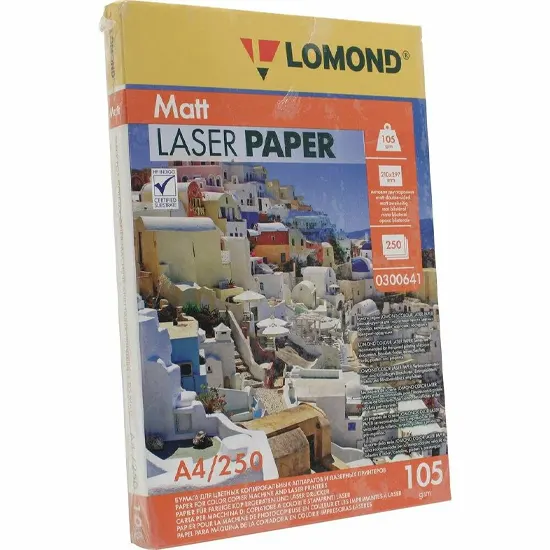 Paper A4, 250 sheets, 105 gr.., for laser printers, Lomond 0300641
