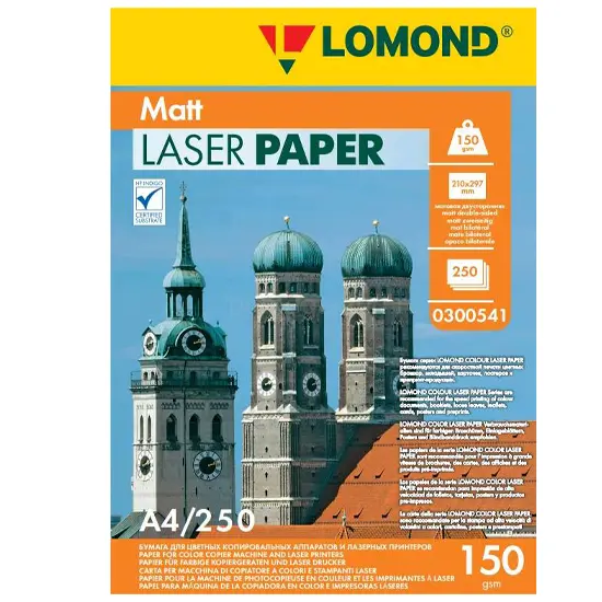 Paper A4, 250 sheets, 150 gr.., for laser printers, Lomond 0300541