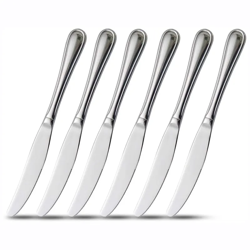 Knife, stainless steel, silver color, 6 pcs