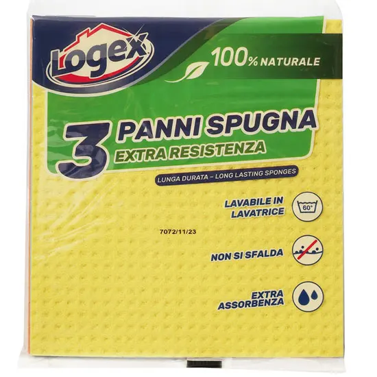 Губчатая салфетка 18 х 20 см. В упаковке 3 штуки