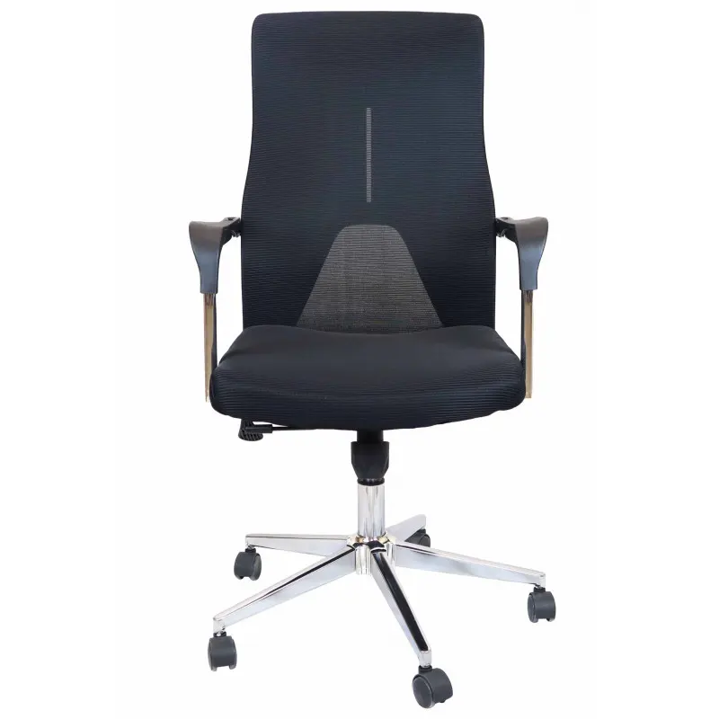 Office chair with adjustable mechanism. Metal legs and wings. The seat and backrest made of high-quality mesh fabric