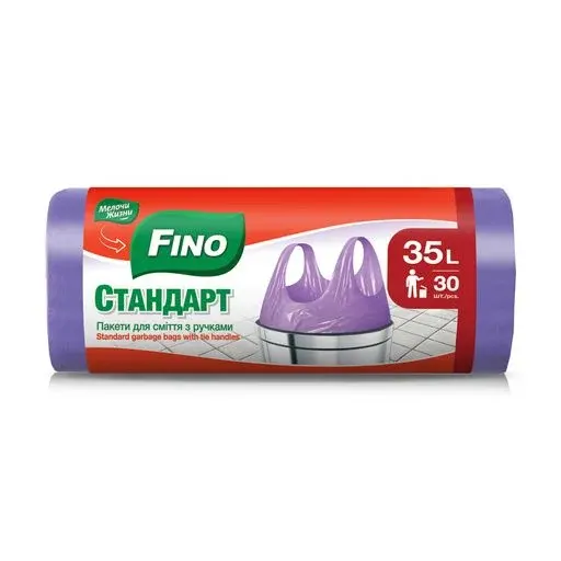 Garbage bags 35 l. with tie handles, 30 pieces per pack