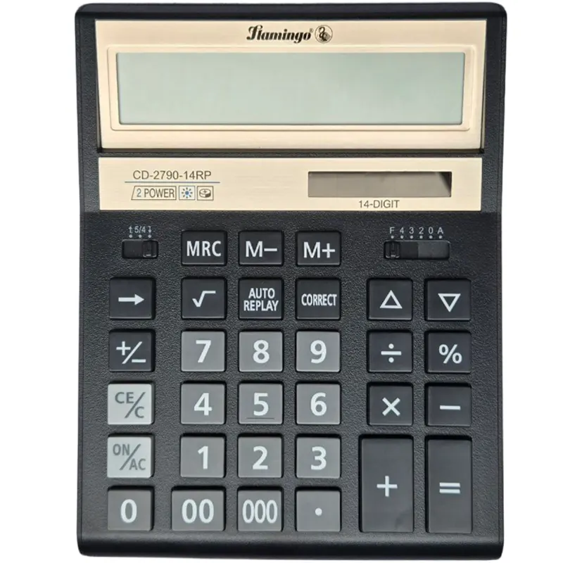 Calculator CD 2790-14, 14 digits, dual power, big size (15,5cm*20,5cm)