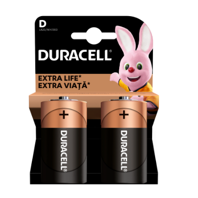 Батарейки  Alkaline длительного пользования, D, 1.5 В, R20,  в упаковке 2 шт