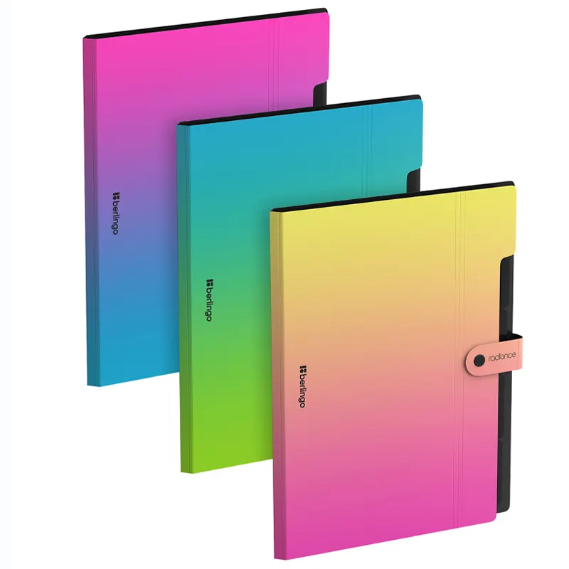 Папка с кнопкой, с 4-мя подразделениями