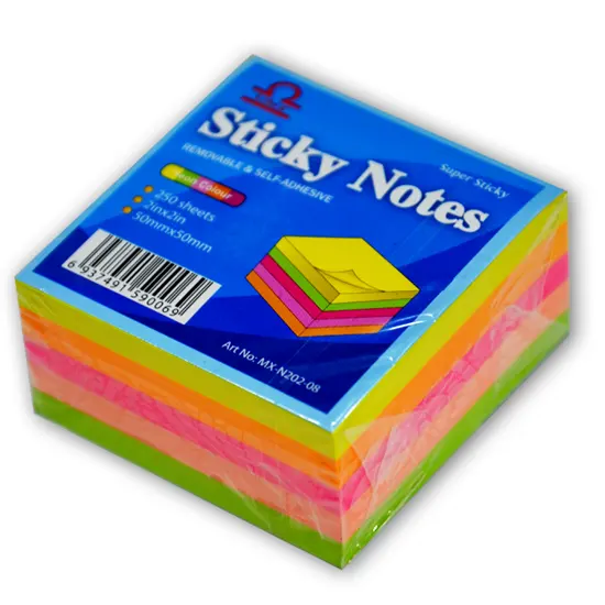 Թերթիկներ նշումների համար, կպչուն, 51մմ x 51մմ, 250 թերթ, 4 գույն