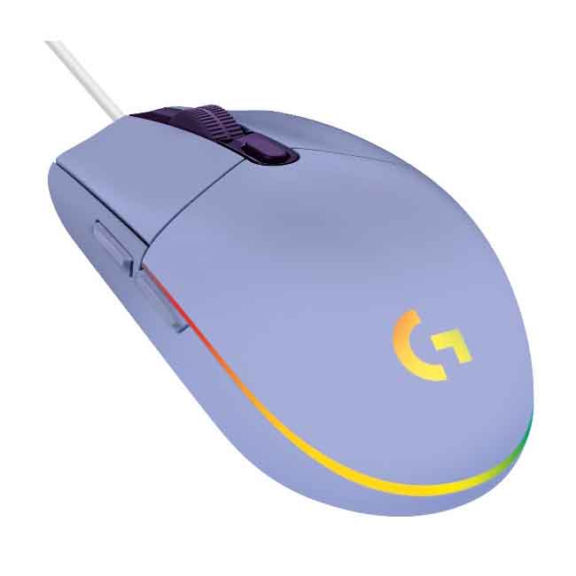 Մկնիկ լարային Logitech G203 LIGHTSYNC Gaming LILAC, միացումը USB (L910-005853)