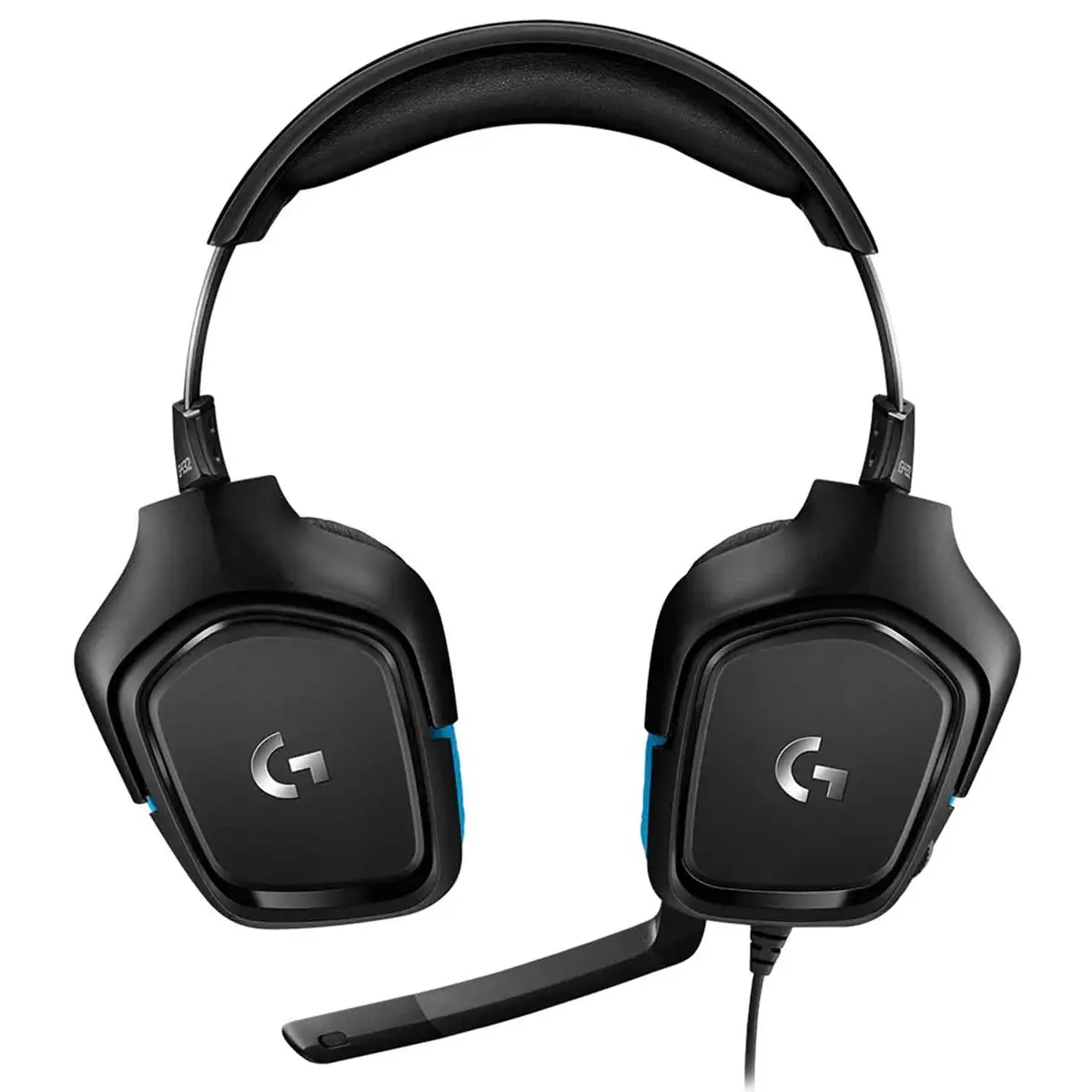 Ականջակալ Logitech Headset G432 Black/Blue, լարային, խաղային (L981-000770)
