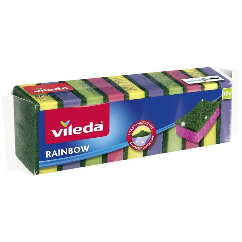 Губка Vileda, Радуга, 10 шт