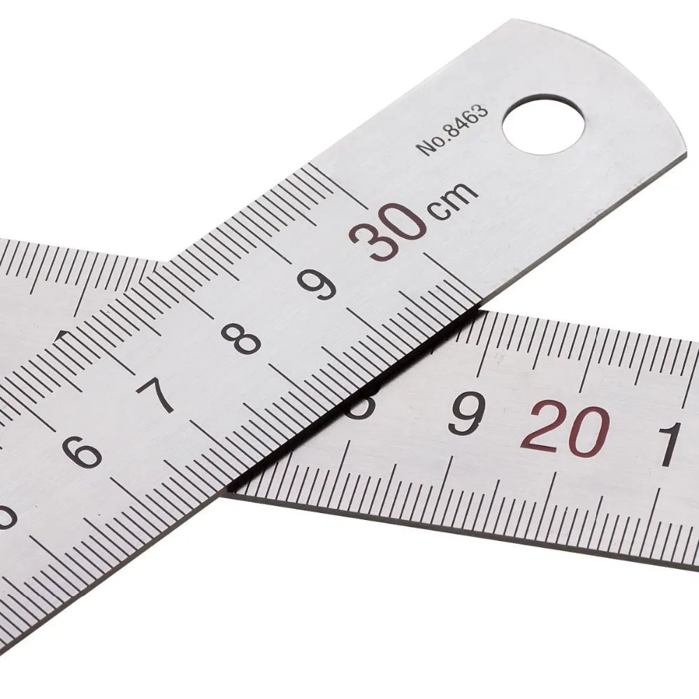 Քանոն մետաղյա (չժանգոտող պողպատից),  30սմ / 12 դույմ, երկկողմանի