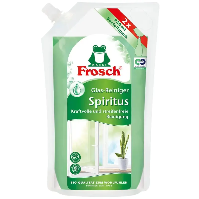 Cleaning liquid for ceramic, plastic, glass surfaces, contains alcohol, without pulverizer, 950 ml