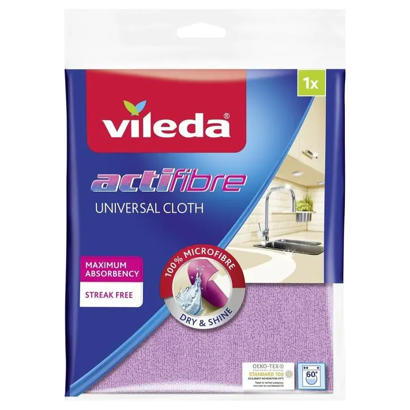 Универсальная салфетка Vileda, максимальное впитывание Актифибра, 1 шт