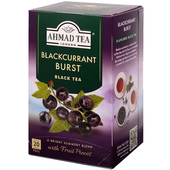 Tea  in foil packages. 20 bags per box