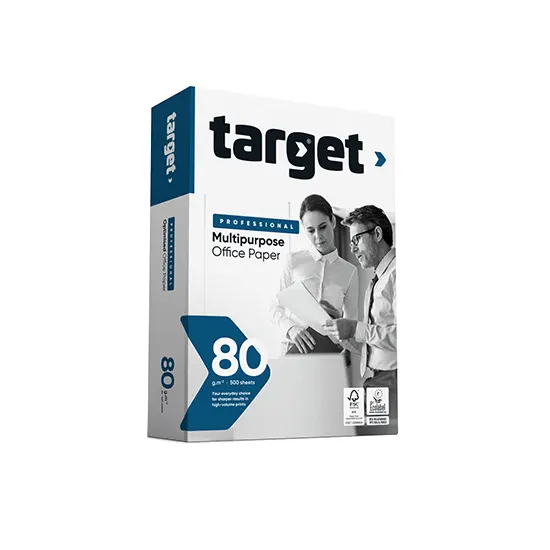 Бумага А4, Target Professional, 80гр, класса А, для лазерных принтеров, 500 листов белая