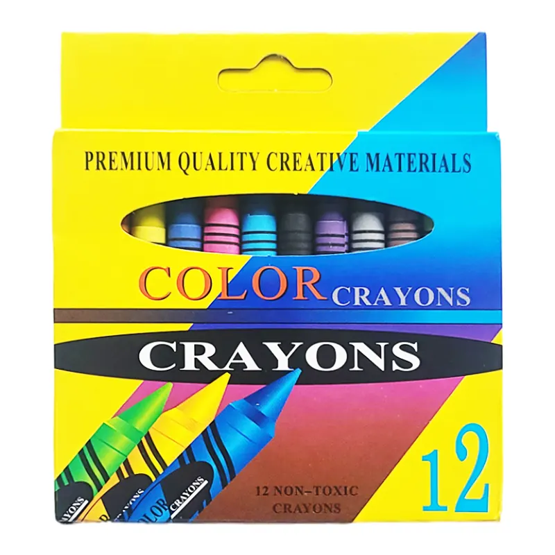 Мелки восковые, 12 цветов