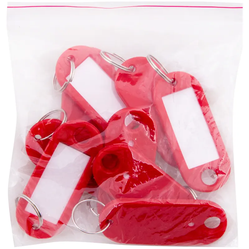 Брелок для ключей с кольцом для ключа и местом для надписи, 10 шт