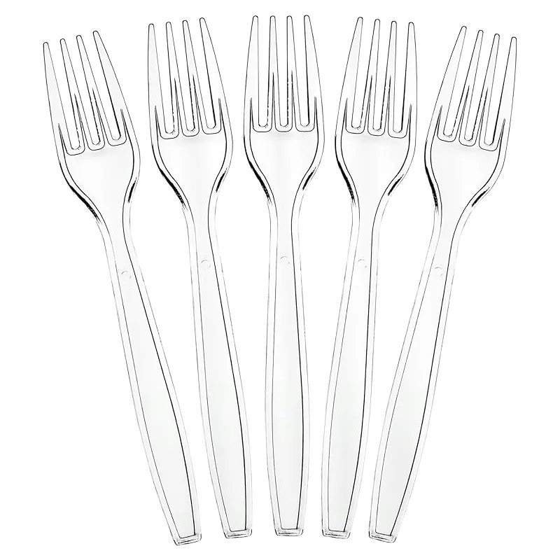 Պատառաքաղ թափանցիկ, պլաստիկ, միանգամյա օգտագործման, տուփի մեջ 6 հատ