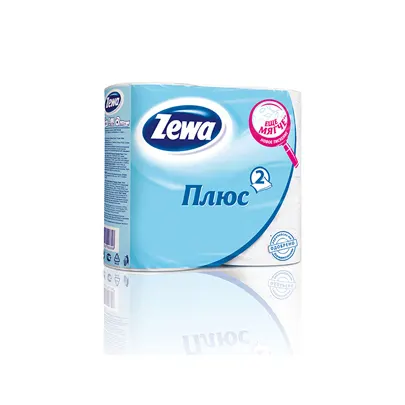 Toilet paper  4 rolls, 2 ply,184 sheets, 9.5*12.5 cm sheet size, 23 m per roll